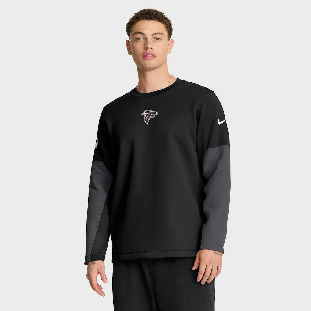 Atlanta Falcons Sideline Coach Therma-FIT Long Sleeve T-Shirt Black - Nike