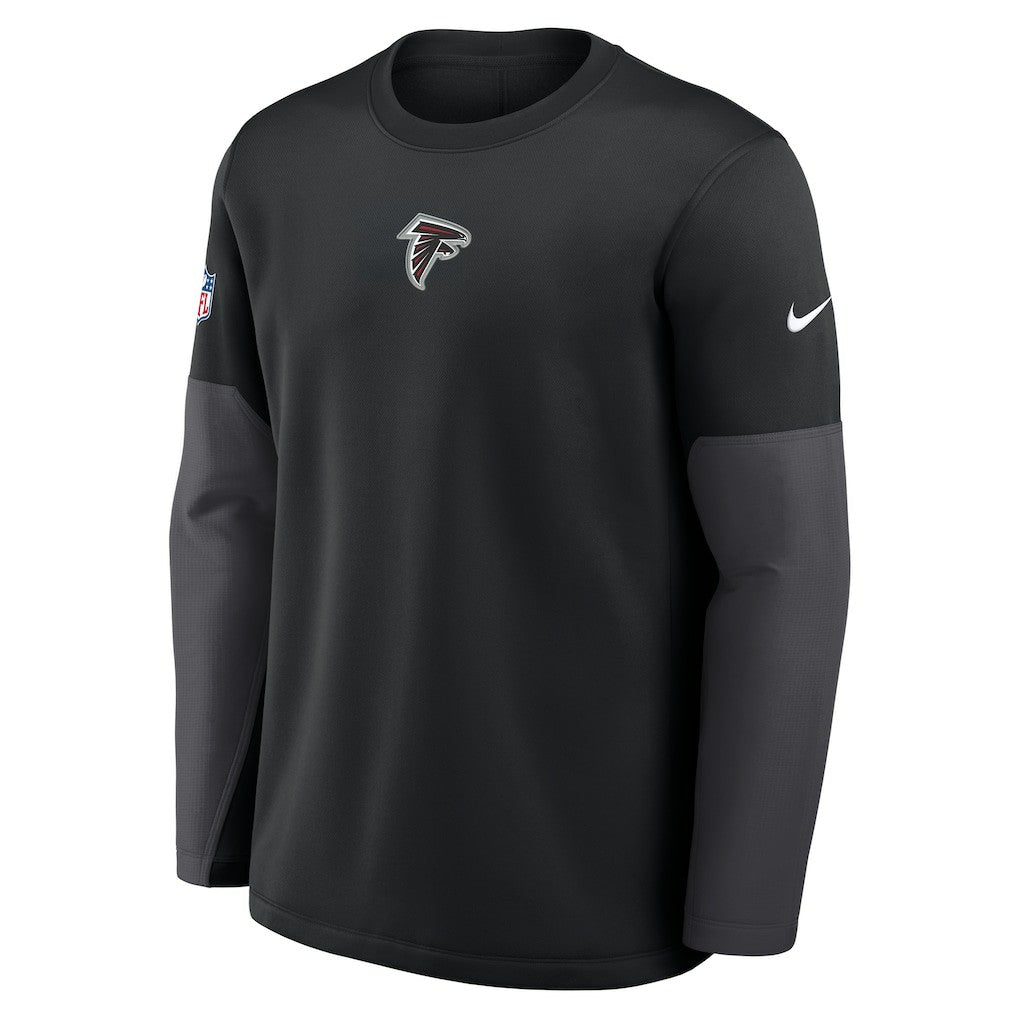Atlanta Falcons Sideline Coach Therma-FIT Long Sleeve T-Shirt Black - Nike