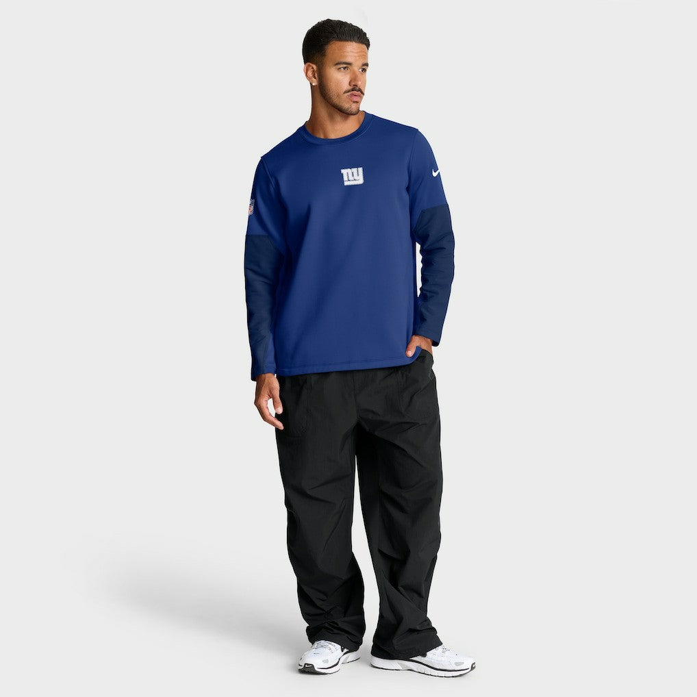 New York Giants Sideline Coach Therma-FIT Long Sleeve T-Shirt Royal - Nike