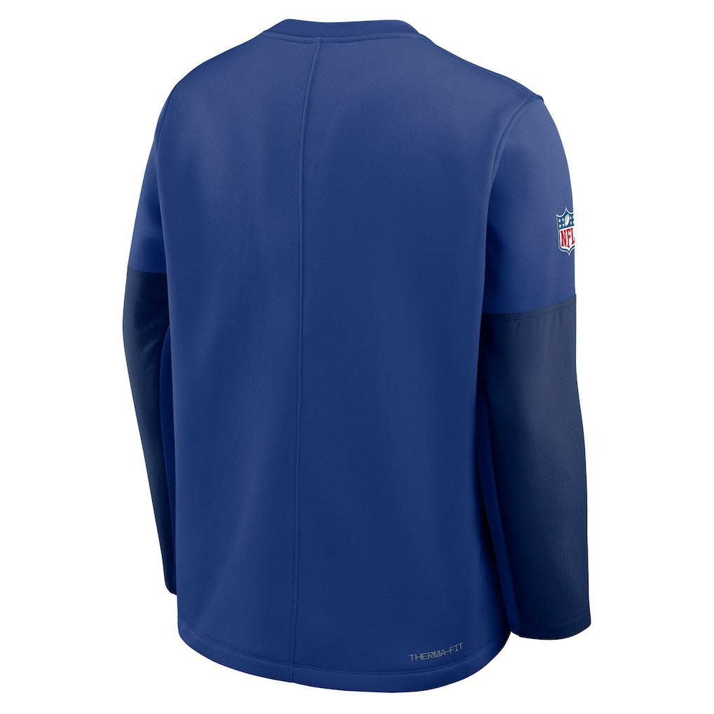 New York Giants Sideline Coach Therma-FIT Long Sleeve T-Shirt Royal - Nike