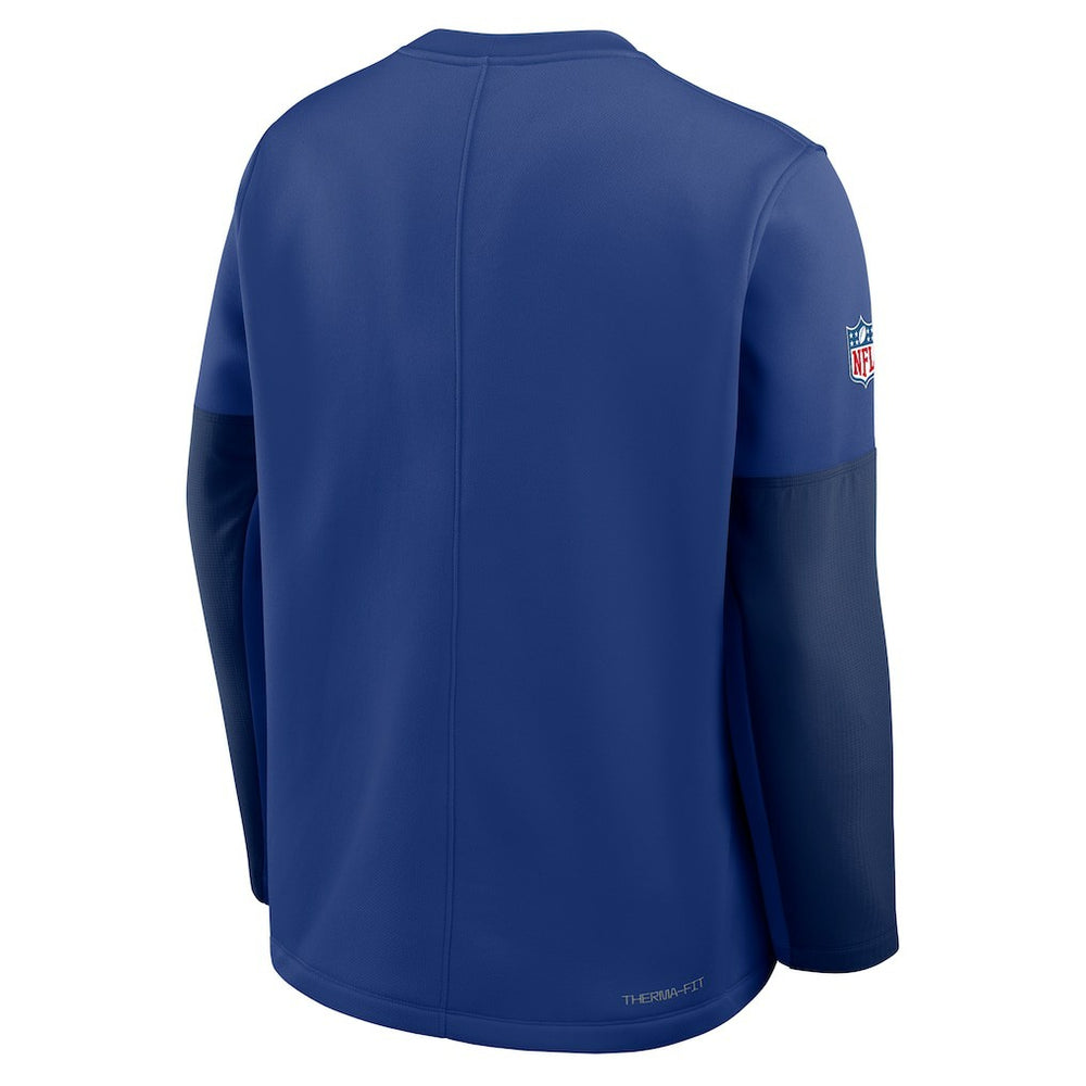 New York Giants Sideline Coach Therma-FIT Long Sleeve T-Shirt Royal - Nike