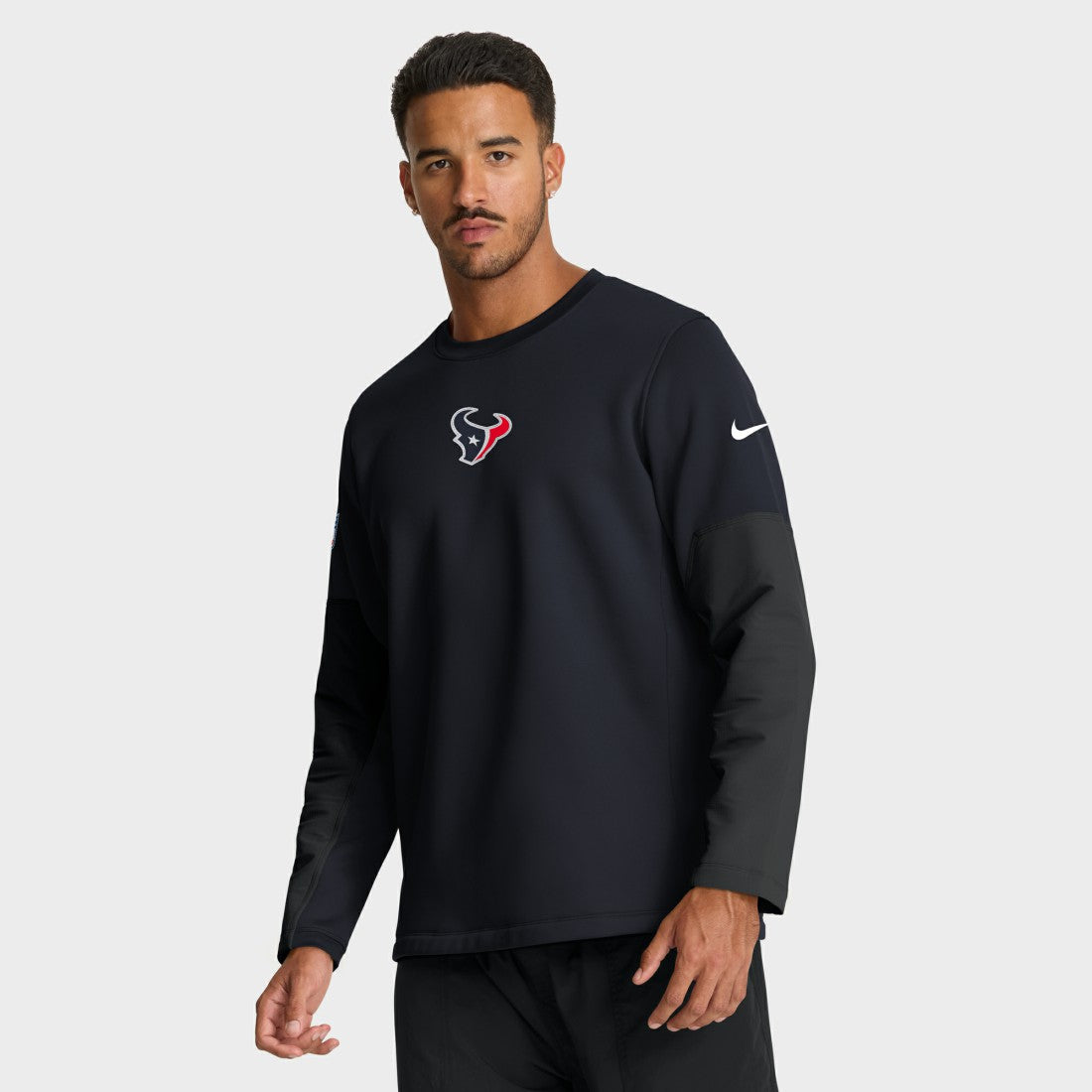 Houston Texans Sideline Coach Therma-FIT Long Sleeve T-Shirt Navy - Nike