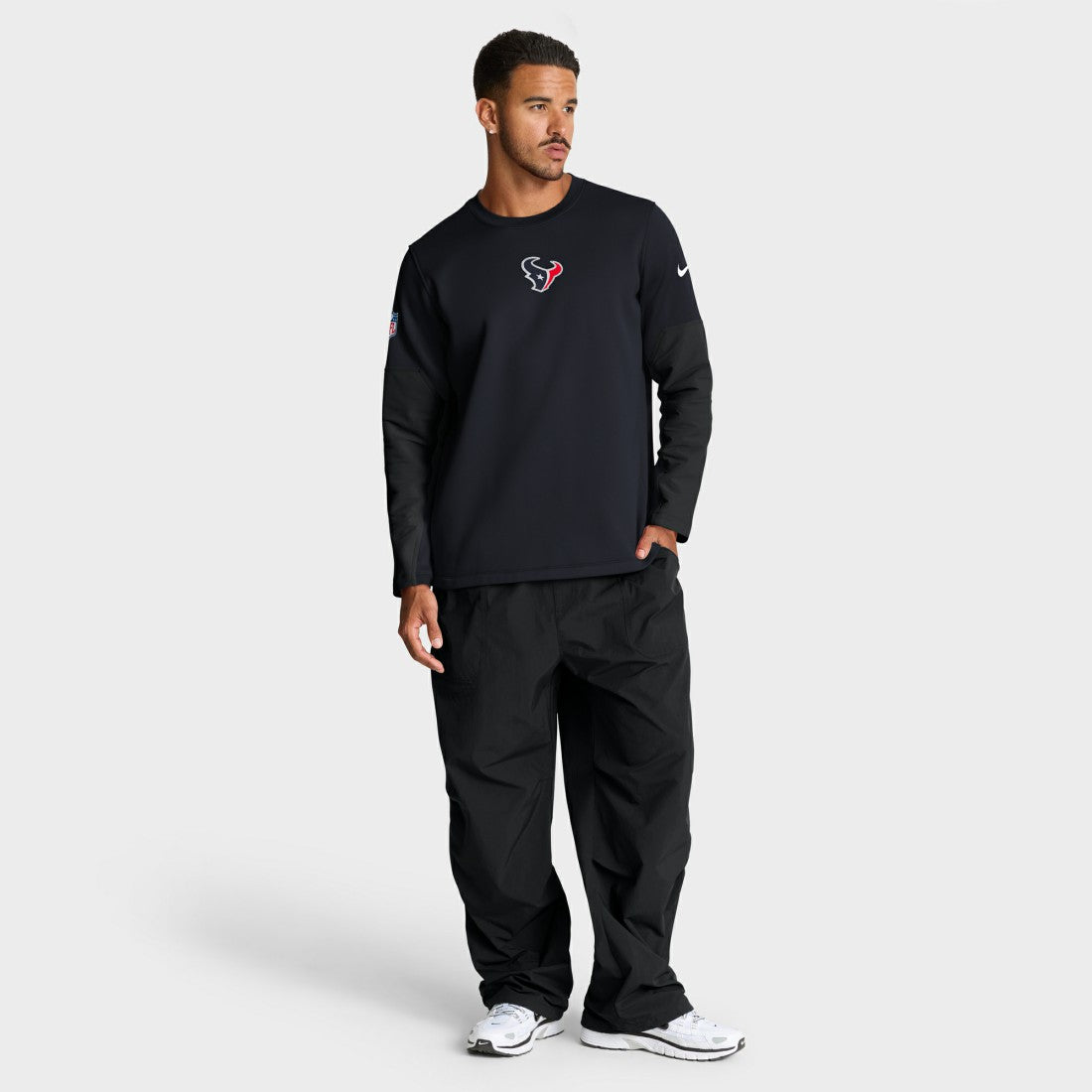 Houston Texans Sideline Coach Therma-FIT Long Sleeve T-Shirt Navy - Nike