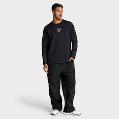 Houston Texans Sideline Coach Therma-FIT Long Sleeve T-Shirt Navy - Nike