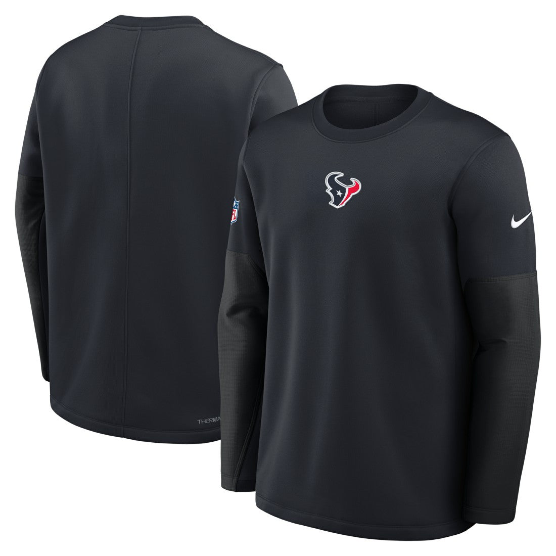 Houston Texans Sideline Coach Therma-FIT Long Sleeve T-Shirt Navy - Nike