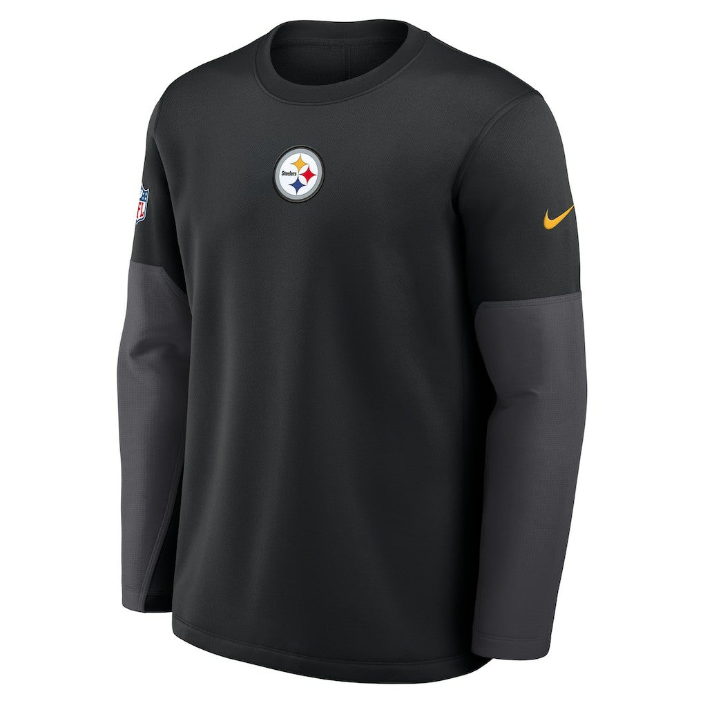 Pittsburgh Steelers Sideline Coach Therma-FIT Long Sleeve T-Shirt Black - Nike