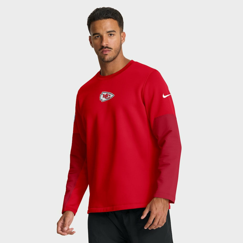 Kansas City Chiefs Sideline Coach Therma-FIT Long Sleeve T-Shirt Red - Nike