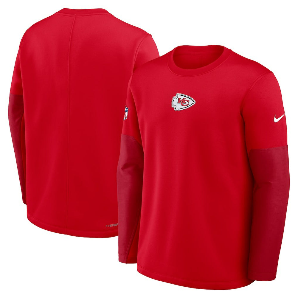 Kansas City Chiefs Sideline Coach Therma-FIT Long Sleeve T-Shirt Red - Nike