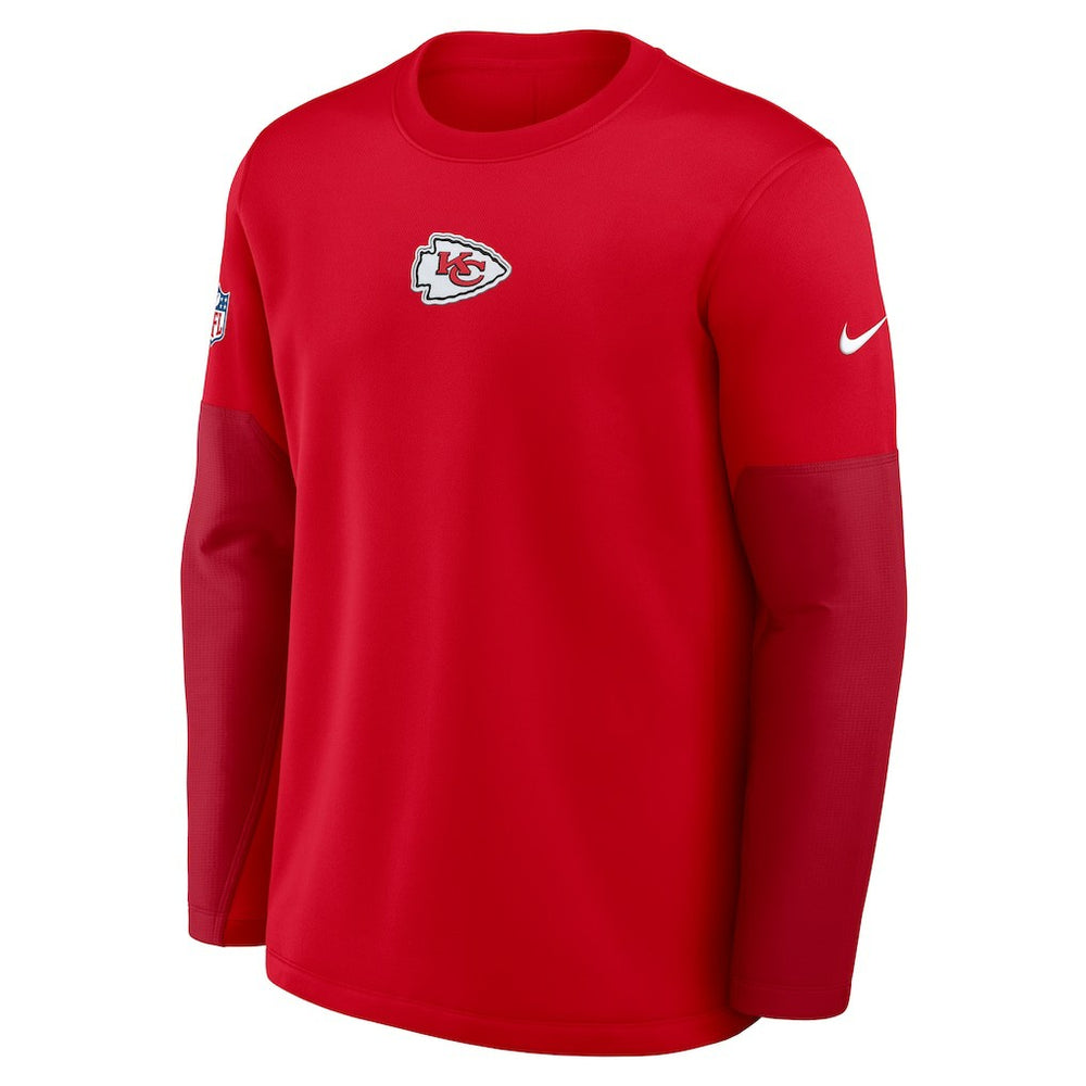 Kansas City Chiefs Sideline Coach Therma-FIT Long Sleeve T-Shirt Red - Nike