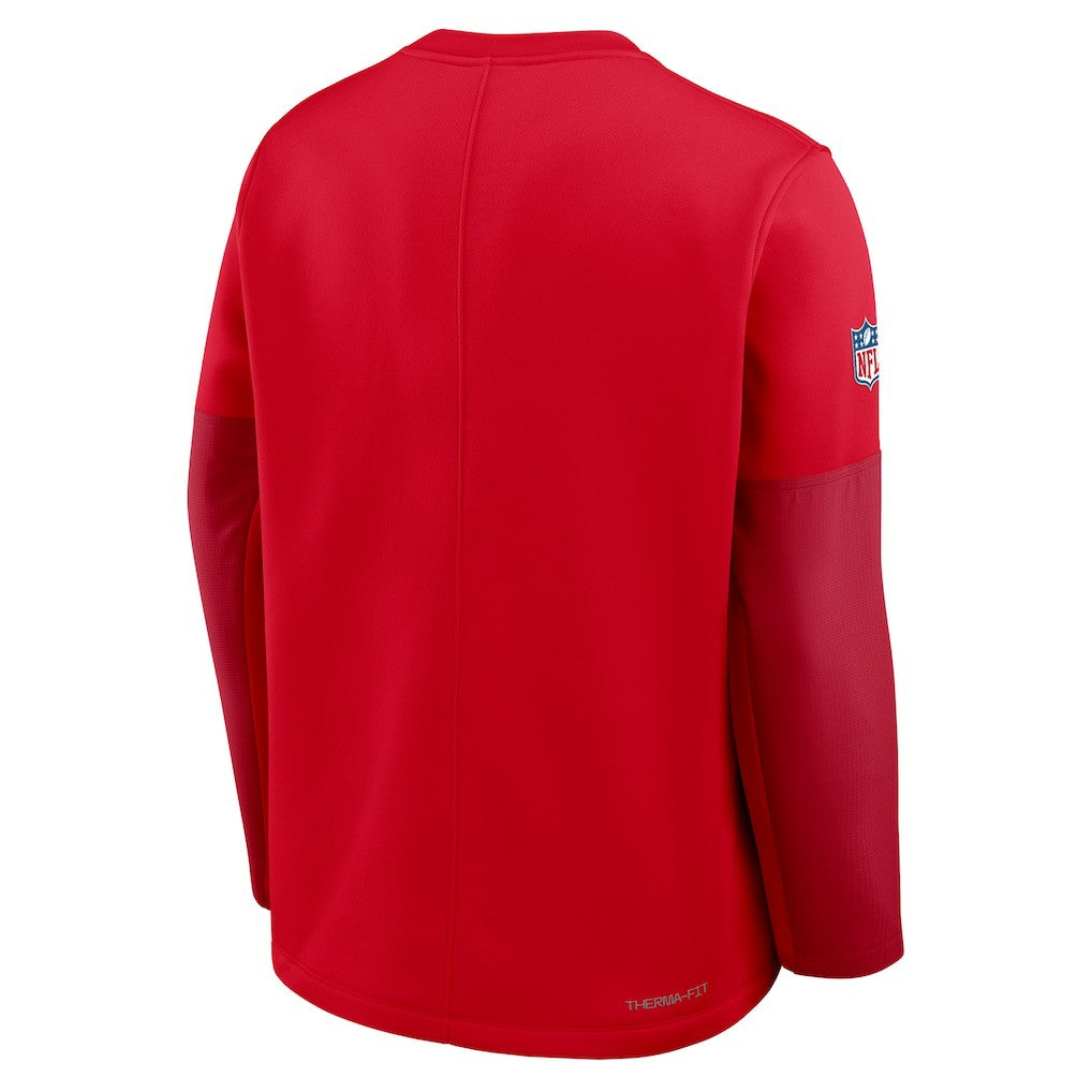 Kansas City Chiefs Sideline Coach Therma-FIT Long Sleeve T-Shirt Red - Nike