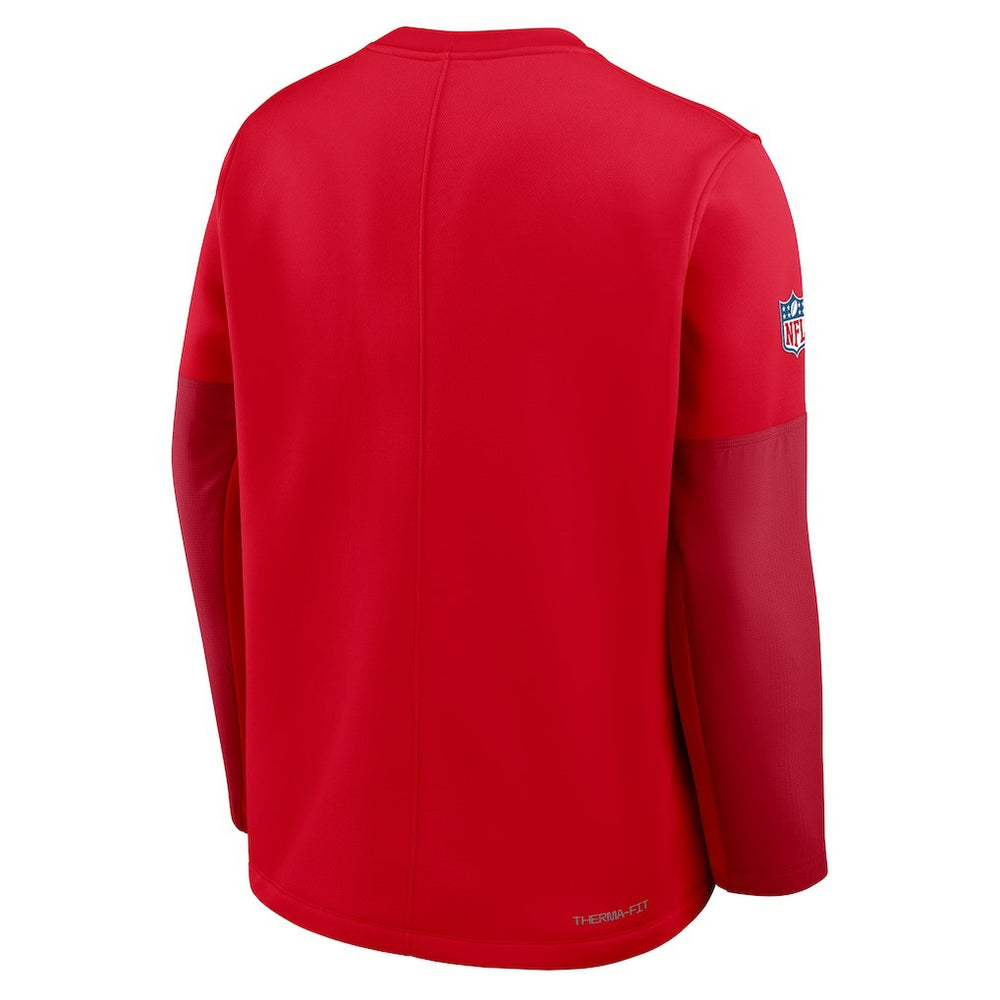 Kansas City Chiefs Sideline Coach Therma-FIT Long Sleeve T-Shirt Red - Nike