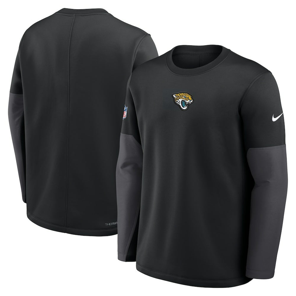 Jacksonville Jaguars Sideline Coach Therma-FIT Long Sleeve T-Shirt Black - Nike