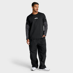 New York Jets Sideline Coach Therma-FIT Long Sleeve T-Shirt Black - Nike