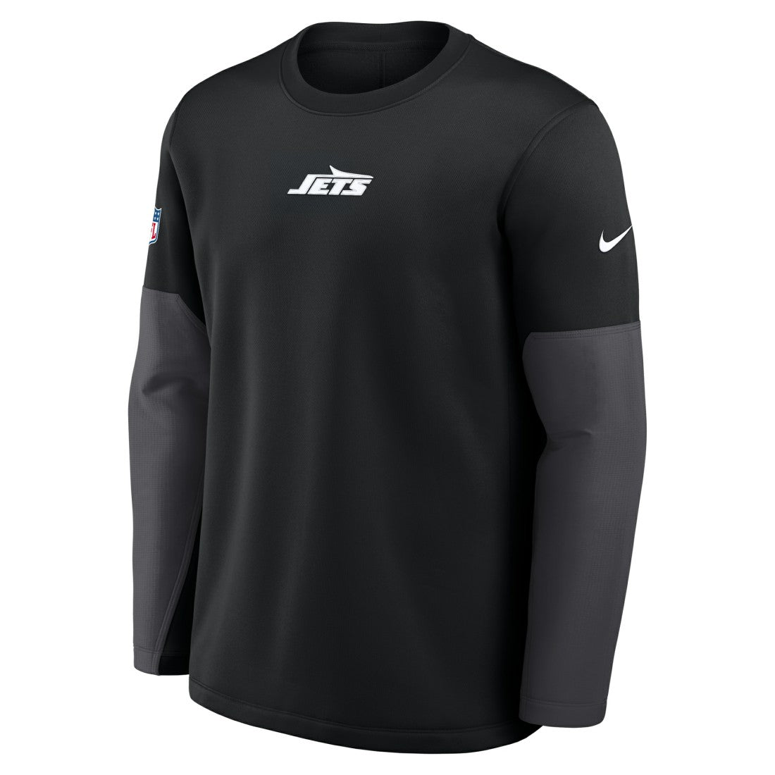 New York Jets Sideline Coach Therma-FIT Long Sleeve T-Shirt Black - Nike