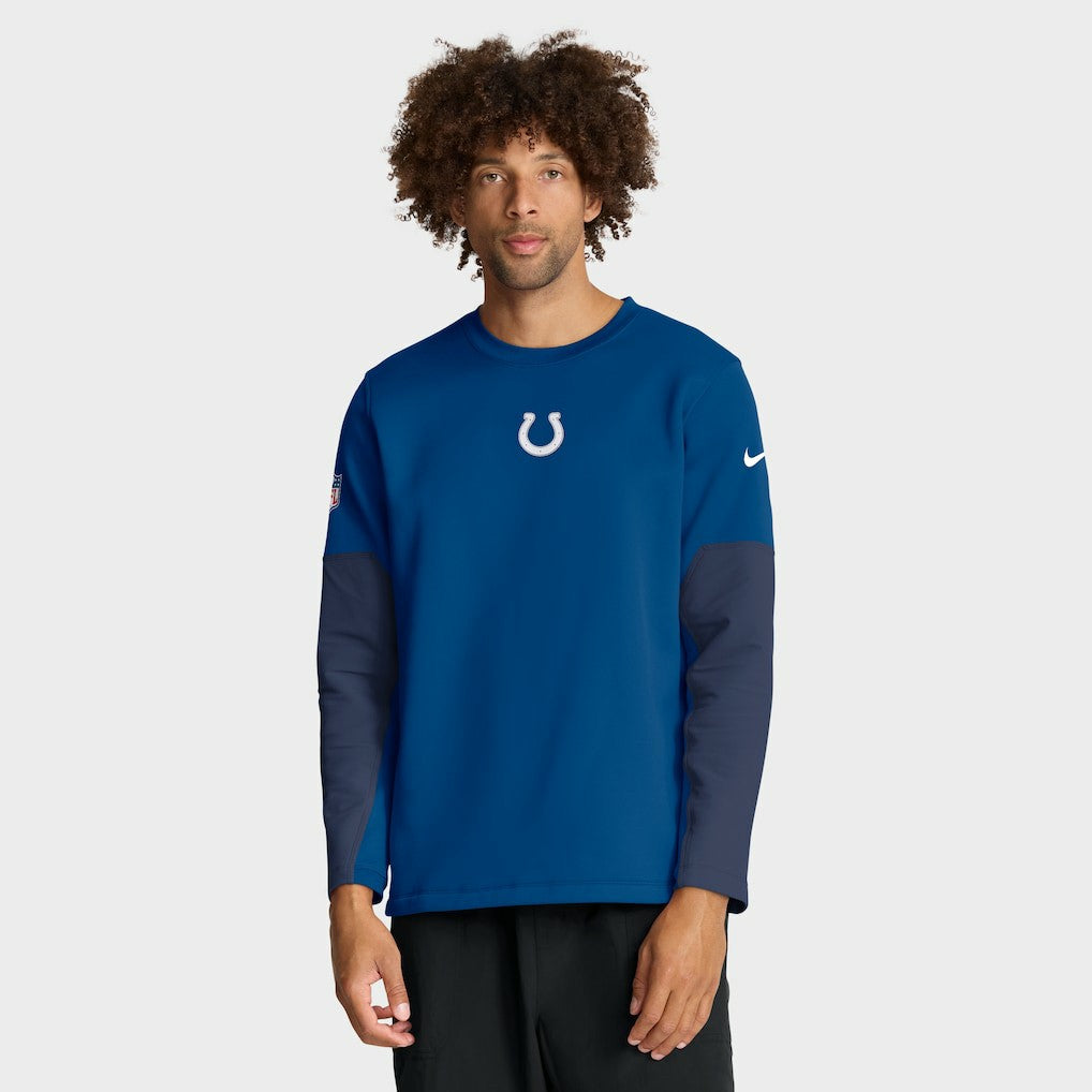 Indianapolis Colts Sideline Coach Therma-FIT Long Sleeve T-Shirt Royal - Nike
