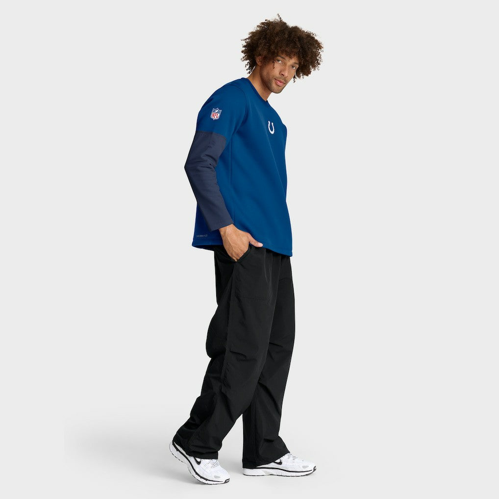 Indianapolis Colts Sideline Coach Therma-FIT Long Sleeve T-Shirt Royal - Nike