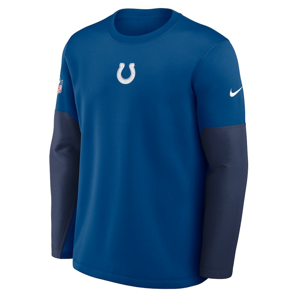 Indianapolis Colts Sideline Coach Therma-FIT Long Sleeve T-Shirt Royal - Nike