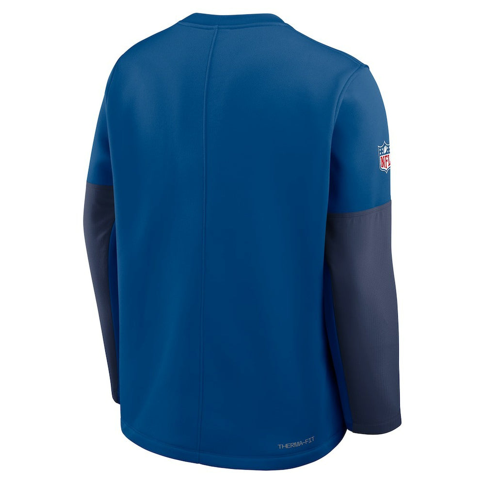 Indianapolis Colts Sideline Coach Therma-FIT Long Sleeve T-Shirt Royal - Nike