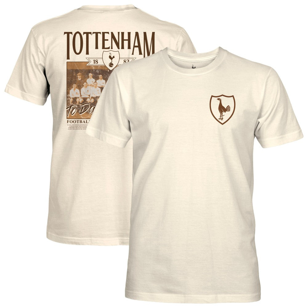 Tottenham Hotspur 1863FC Vintage Photo T-Shirts - Cream