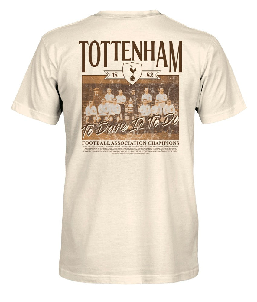 Tottenham Hotspur 1863FC Vintage Photo T-Shirts - Cream