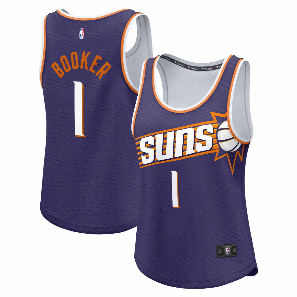 Fanatics - Devin Booker Phoenix Suns Women's Fast Break Player Jersey - Icon Edition - Purple