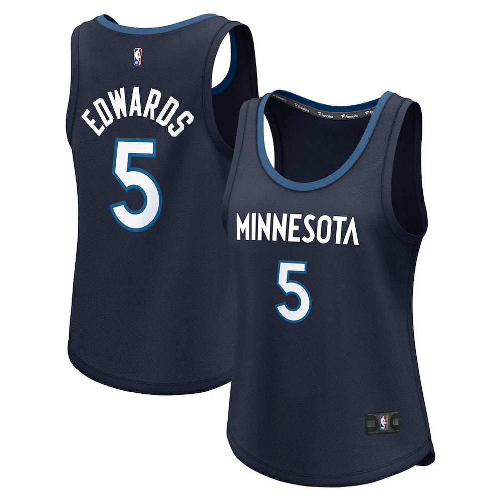 Fanatics - Anthony Edwards Minnesota Timberwolves Women's Fast Break Player Jersey - Icon Edition - Navy