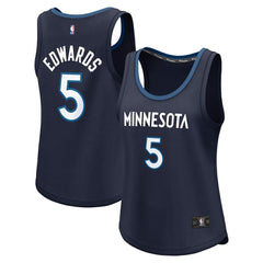 Fanatics - Anthony Edwards Minnesota Timberwolves Women's Fast Break Player Jersey - Icon Edition - Navy
