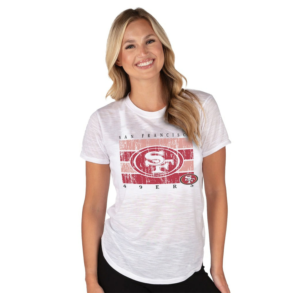San Francisco 49ers Concepts Sport Women's Infuse Lightweight Slub Knit Top White - NFL