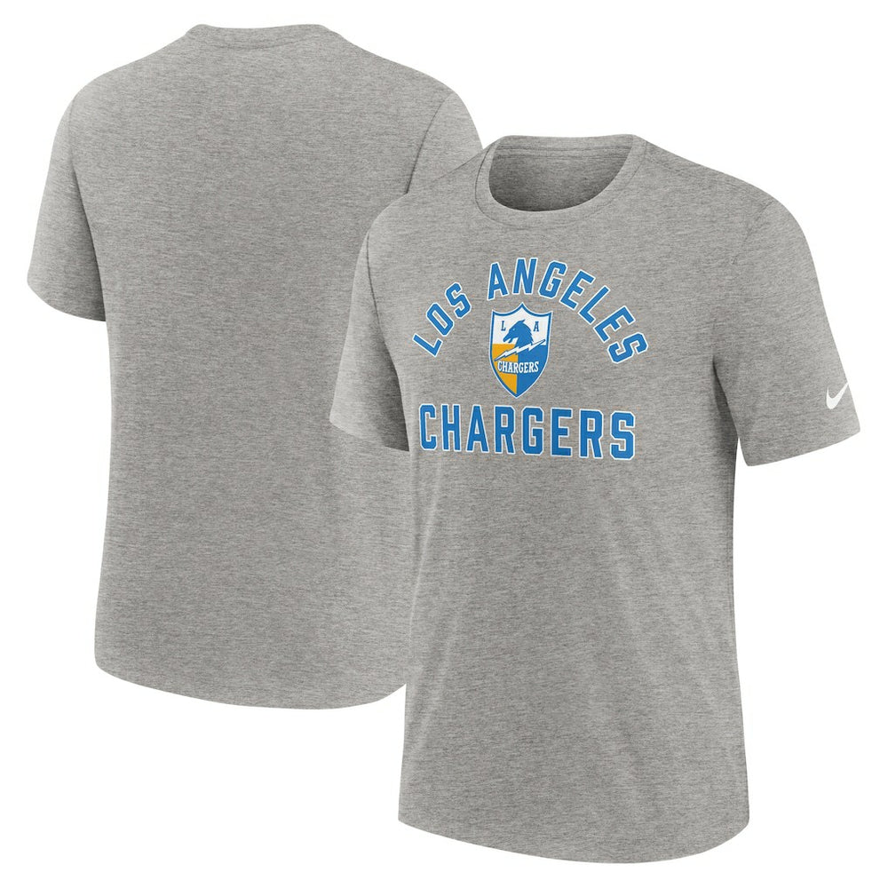 Los Angeles Chargers Favorable Timeline Tri-Blend T-Shirt Heather Gray - Nike