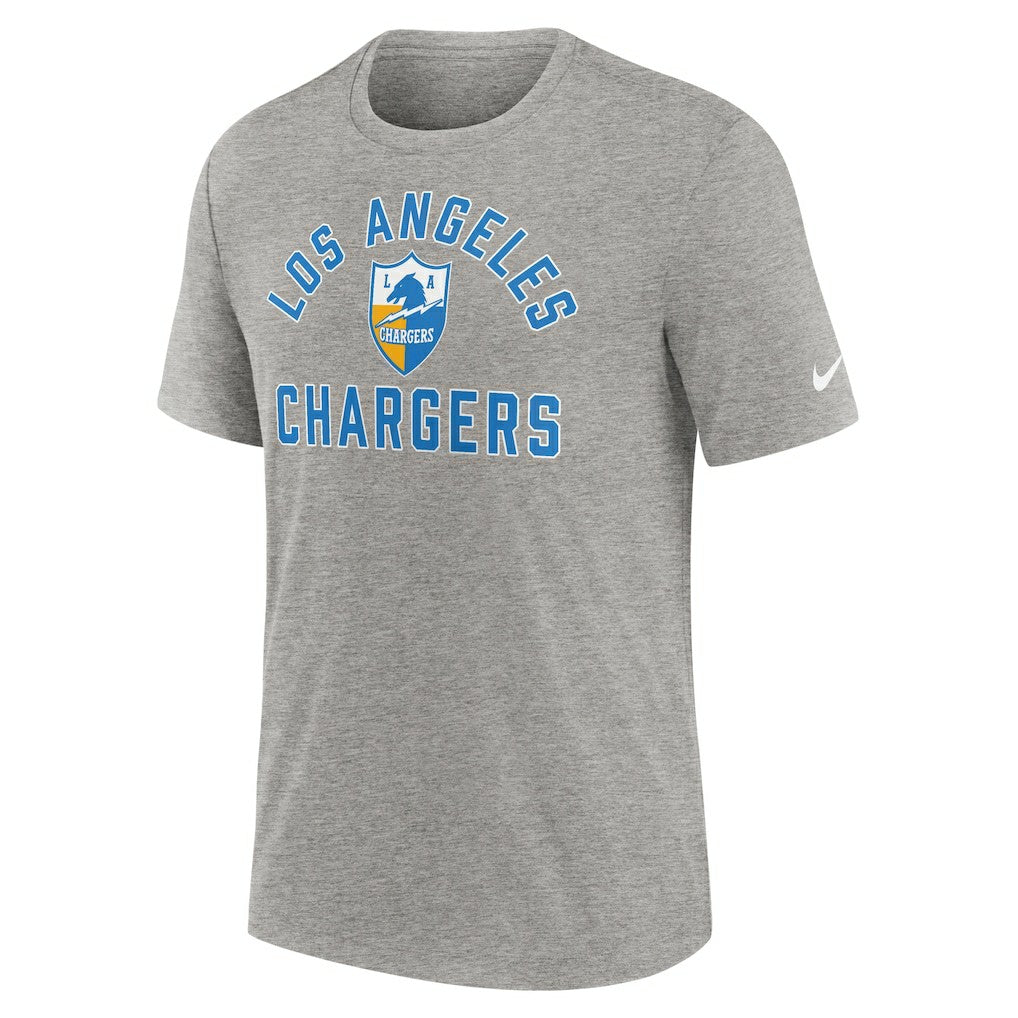 Los Angeles Chargers Favorable Timeline Tri-Blend T-Shirt Heather Gray - Nike
