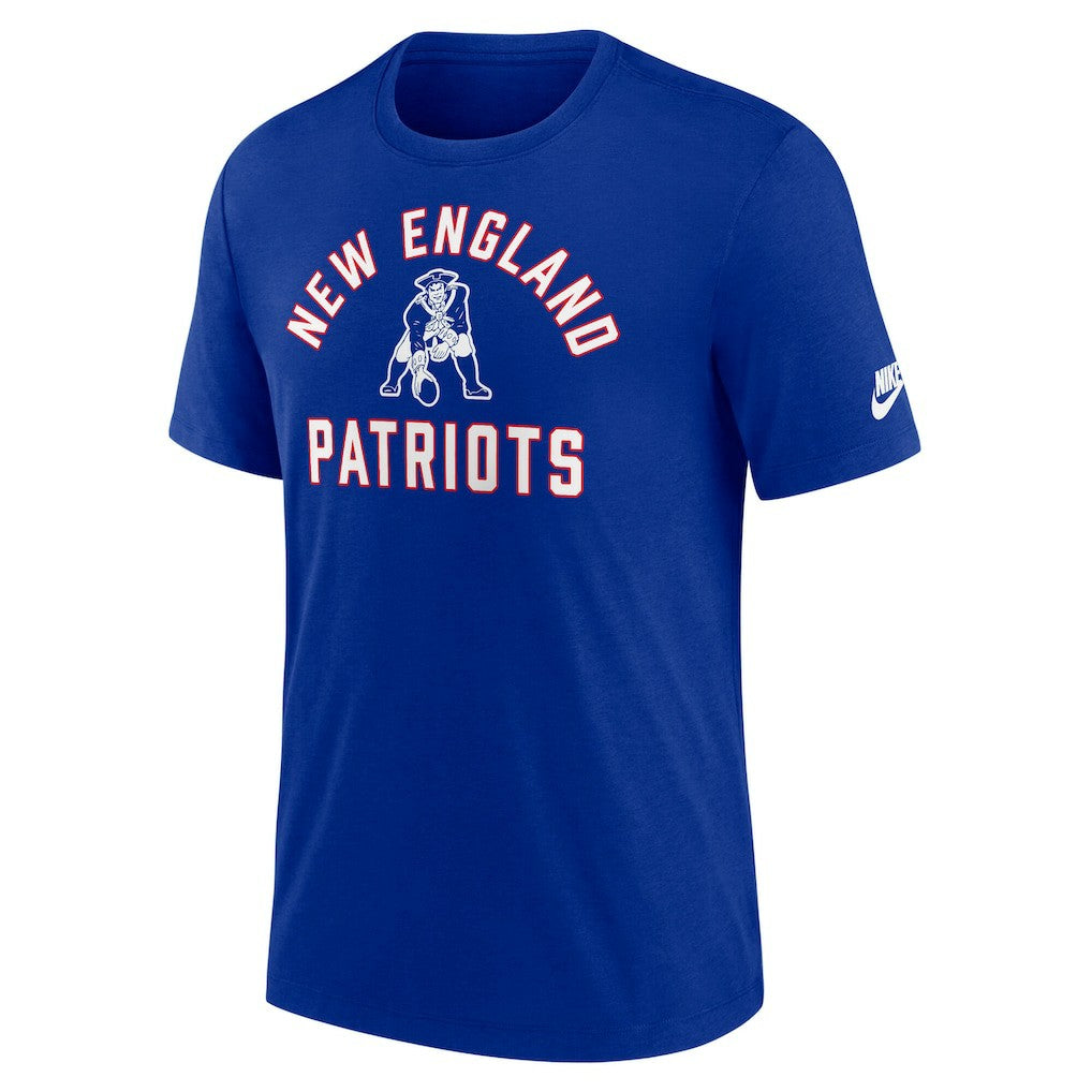 New England Patriots Favorable Timeline Tri-Blend T-Shirt Royal - Nike