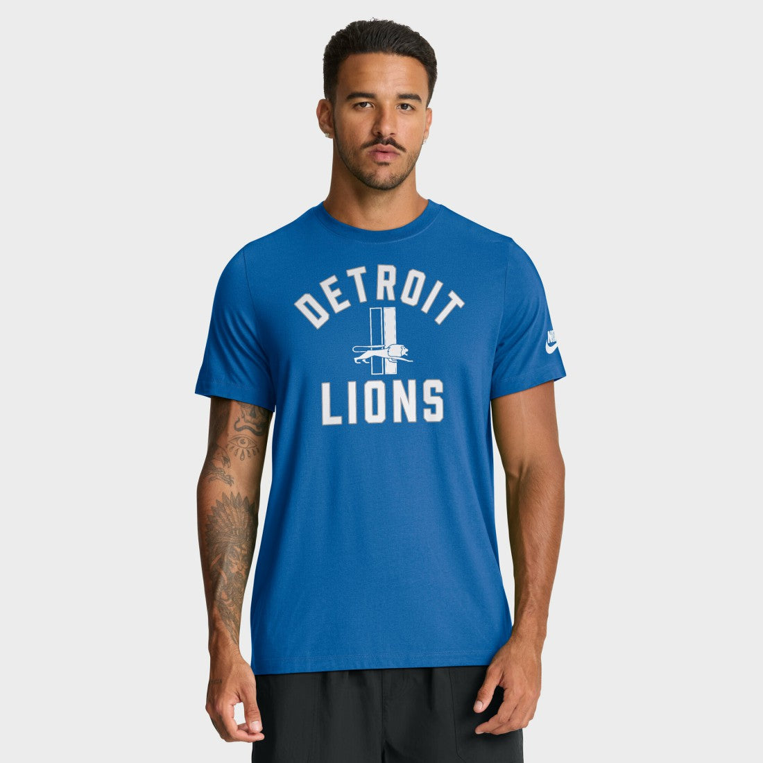 Detroit Lions Favorable Timeline Tri-Blend T-Shirt Royal - Nike