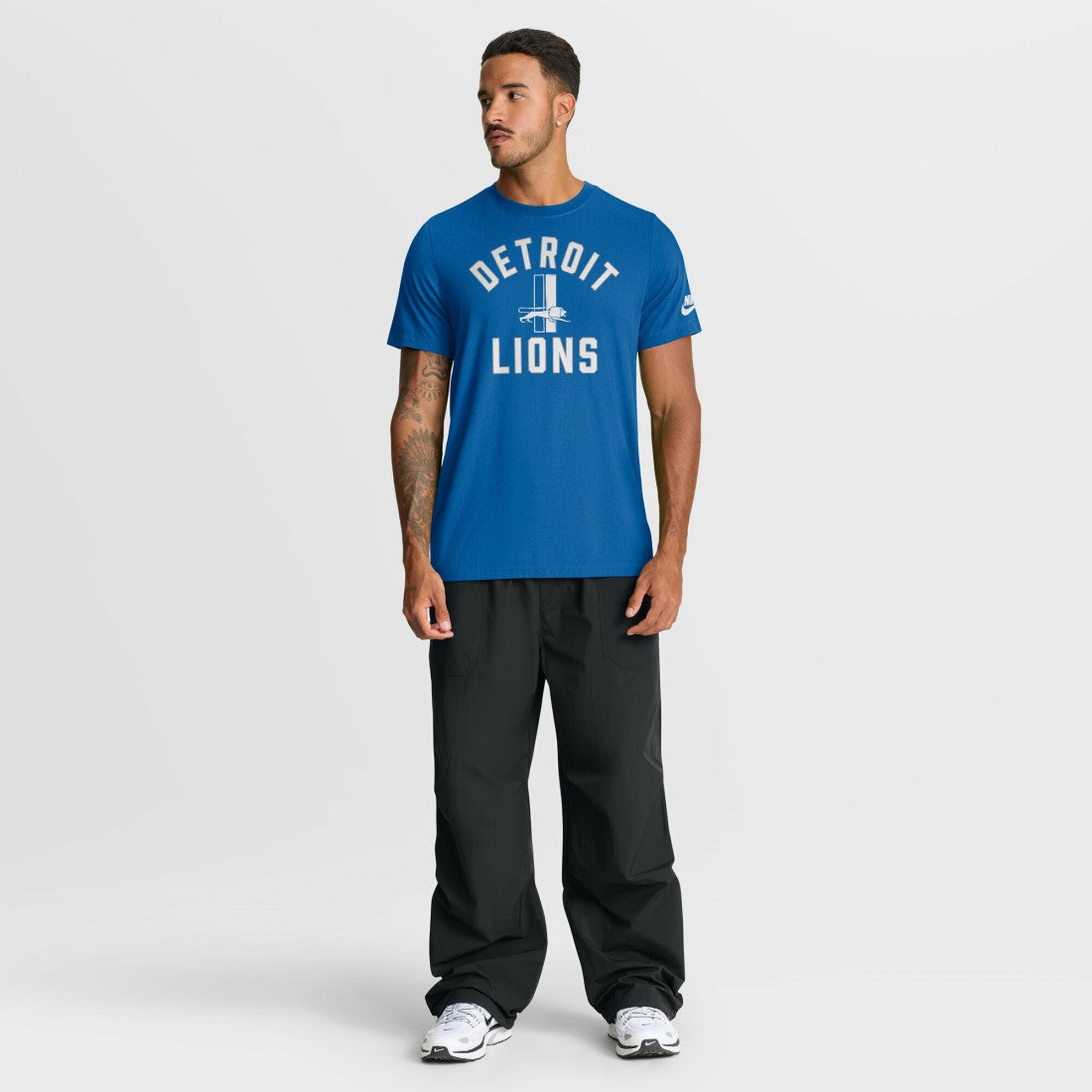 Detroit Lions Favorable Timeline Tri-Blend T-Shirt Royal - Nike