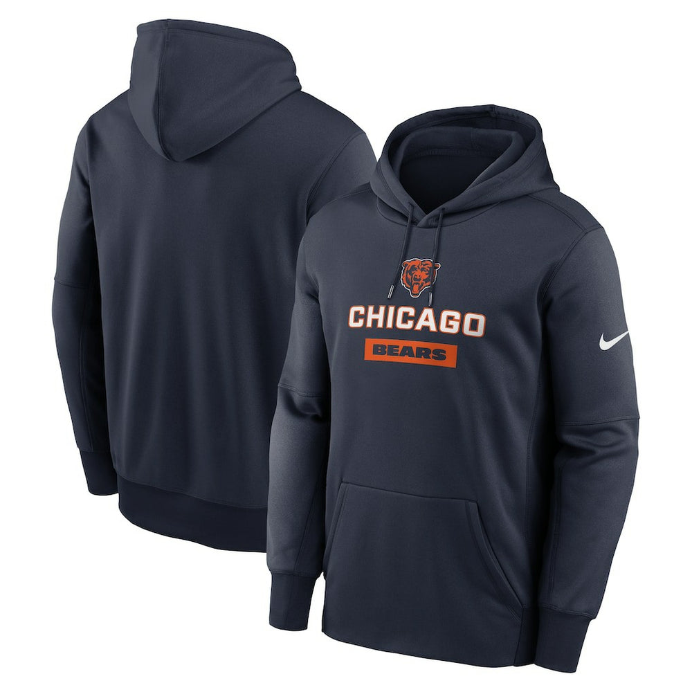 Chicago Bears Toss Sweep Performance Pullover Hoodie Navy - Nike
