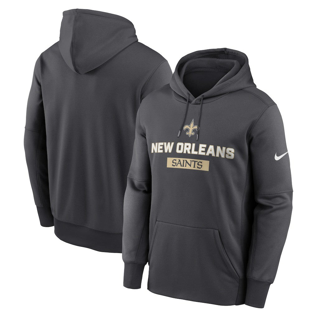 New Orleans Saints Toss Sweep Performance Pullover Hoodie Anthracite - Nike