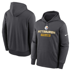 Pittsburgh Steelers Toss Sweep Performance Pullover Hoodie Anthracite - Nike