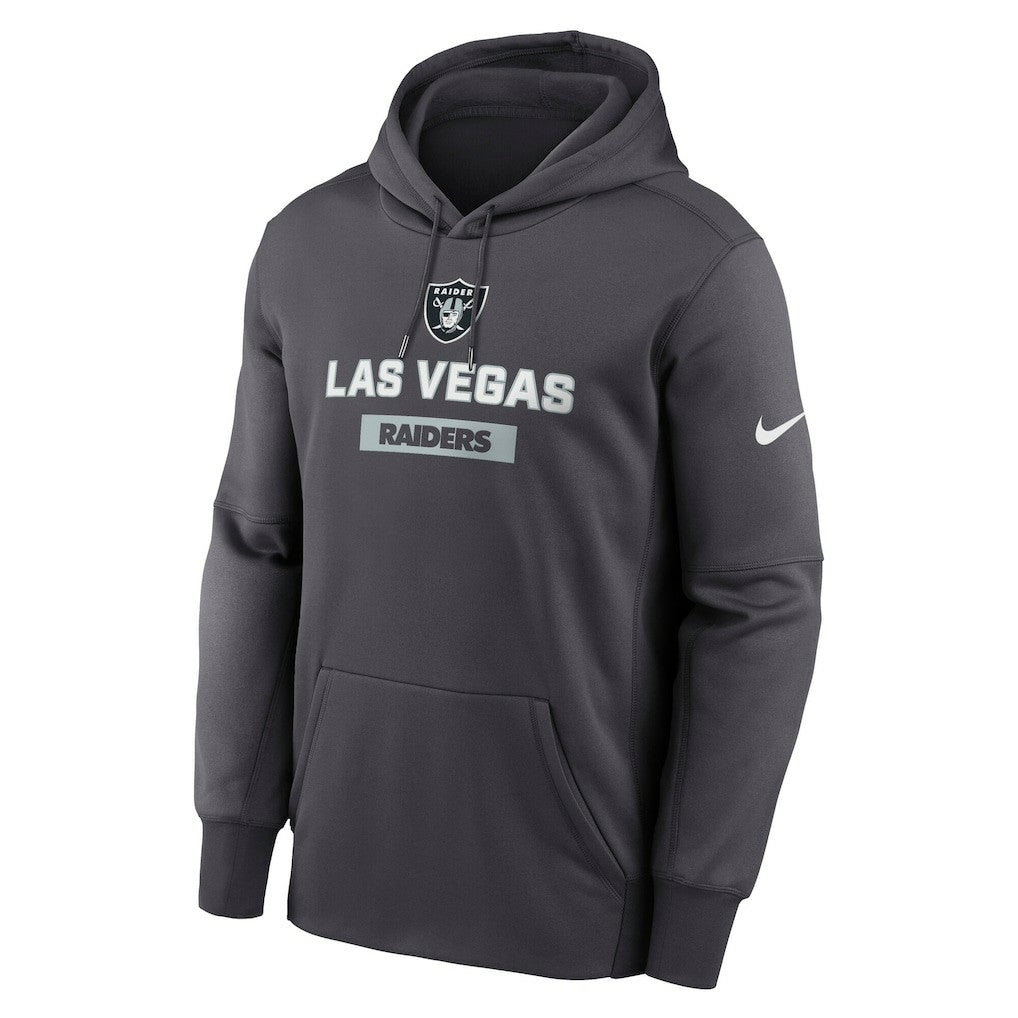 Las Vegas Raiders Toss Sweep Performance Pullover Hoodie Anthracite - Nike
