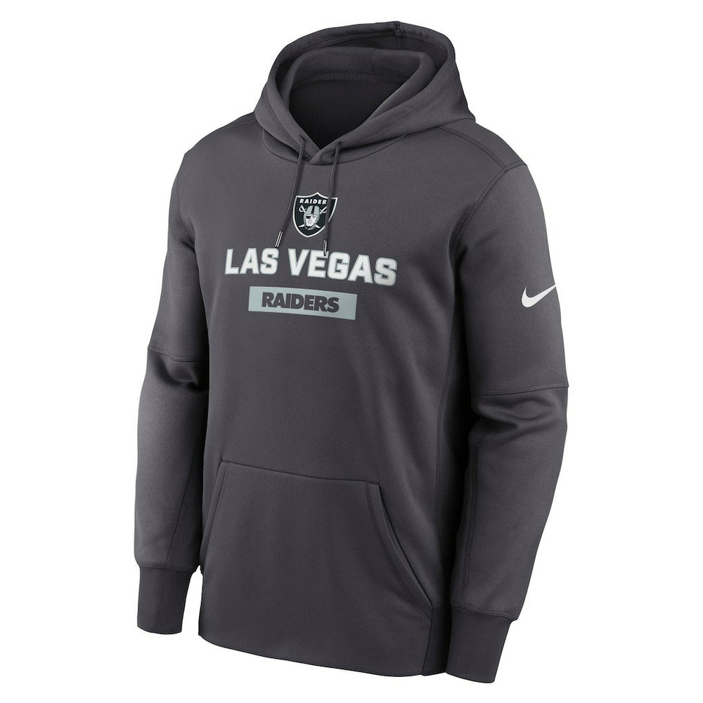 Las Vegas Raiders Toss Sweep Performance Pullover Hoodie Anthracite - Nike