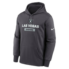 Las Vegas Raiders Toss Sweep Performance Pullover Hoodie Anthracite - Nike