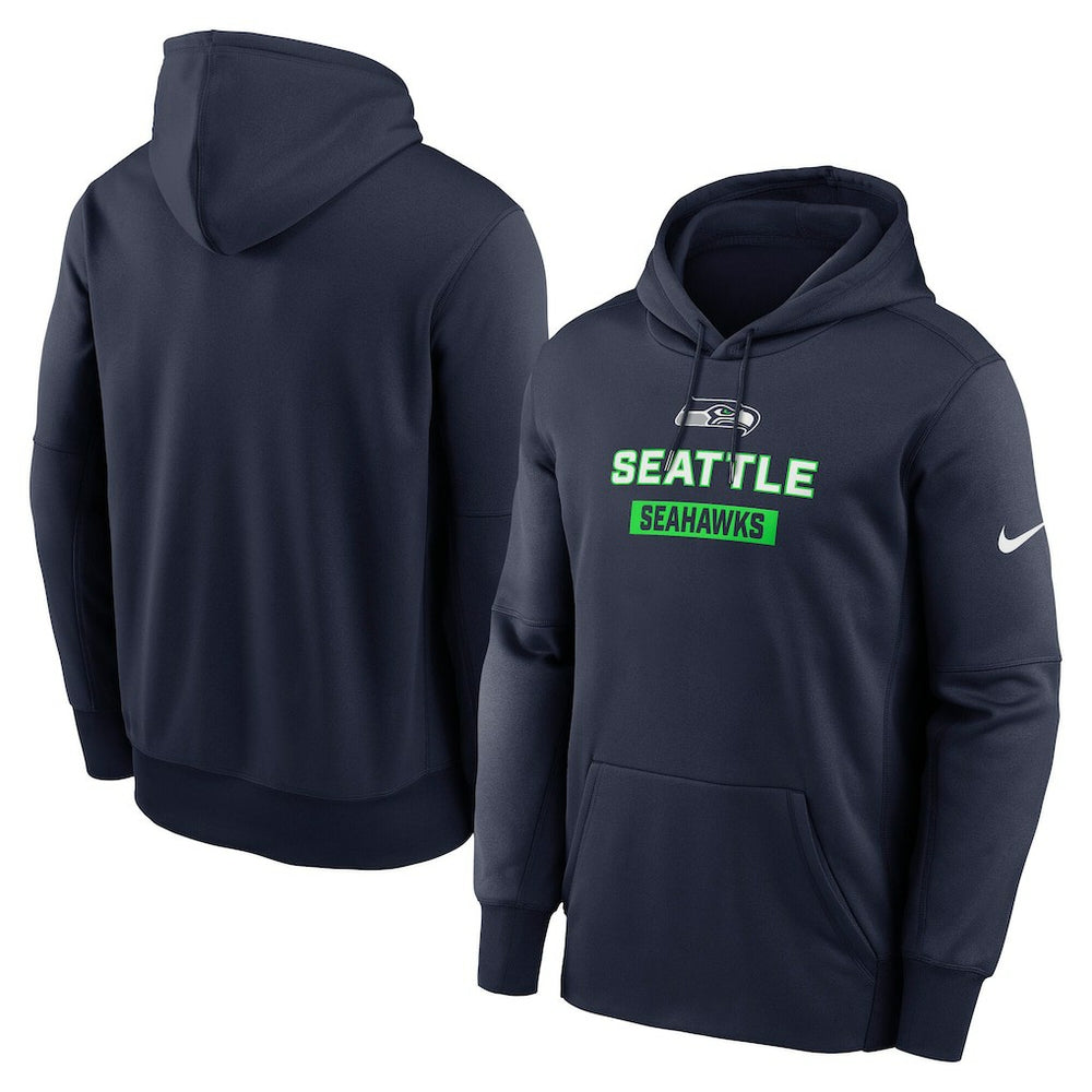 Seattle Seahawks Toss Sweep Performance Pullover Hoodie College Navy - Nike