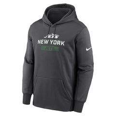 New York Jets Toss Sweep Performance Pullover Hoodie Anthracite - Nike