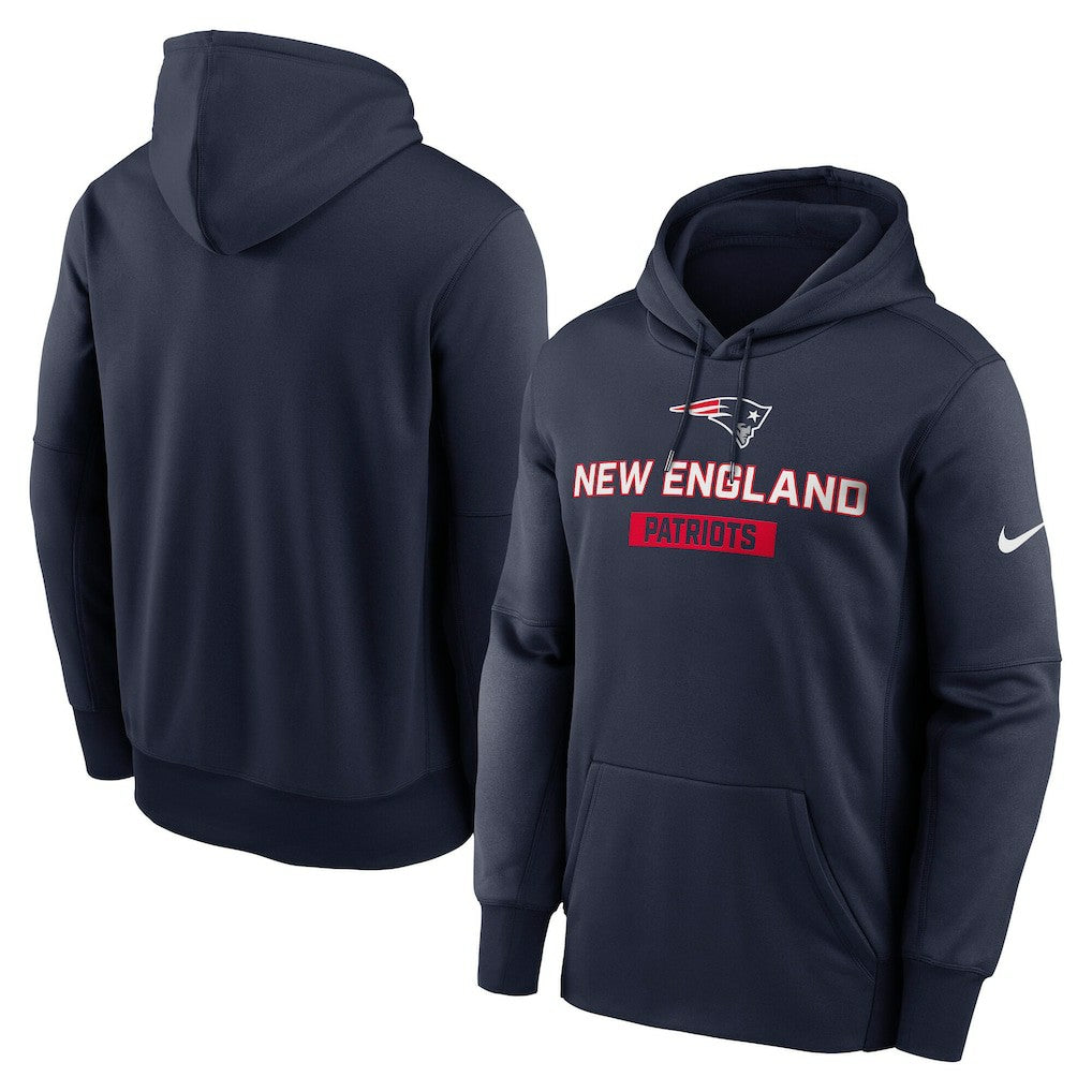 New England Patriots Toss Sweep Performance Pullover Hoodie Navy - Nike