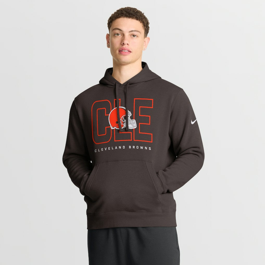 Cleveland Browns Busted Play Club Fleece Pullover Hoodie Brown - Nike