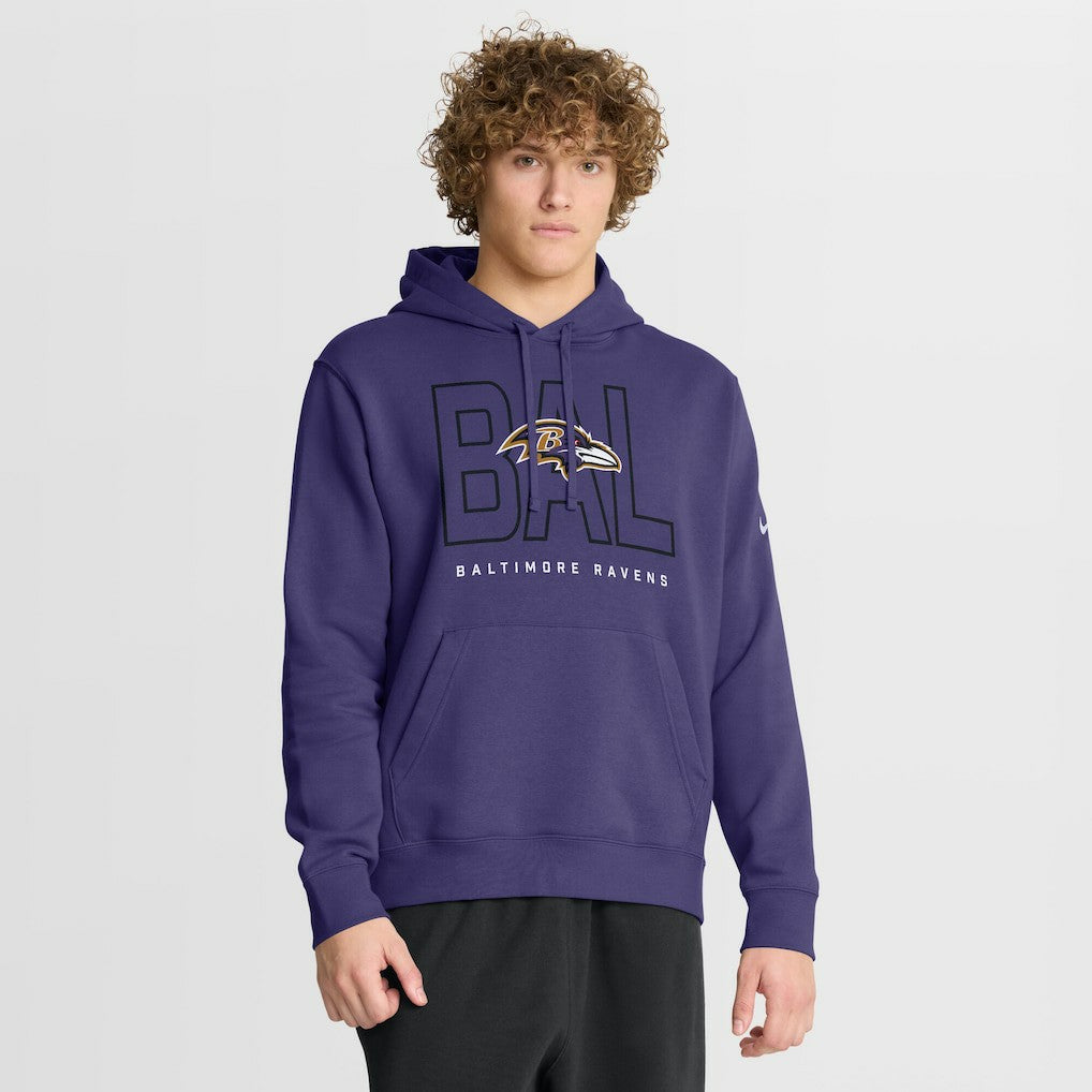 Baltimore Ravens Busted Play Club Fleece Pullover Hoodie Purple - Nike