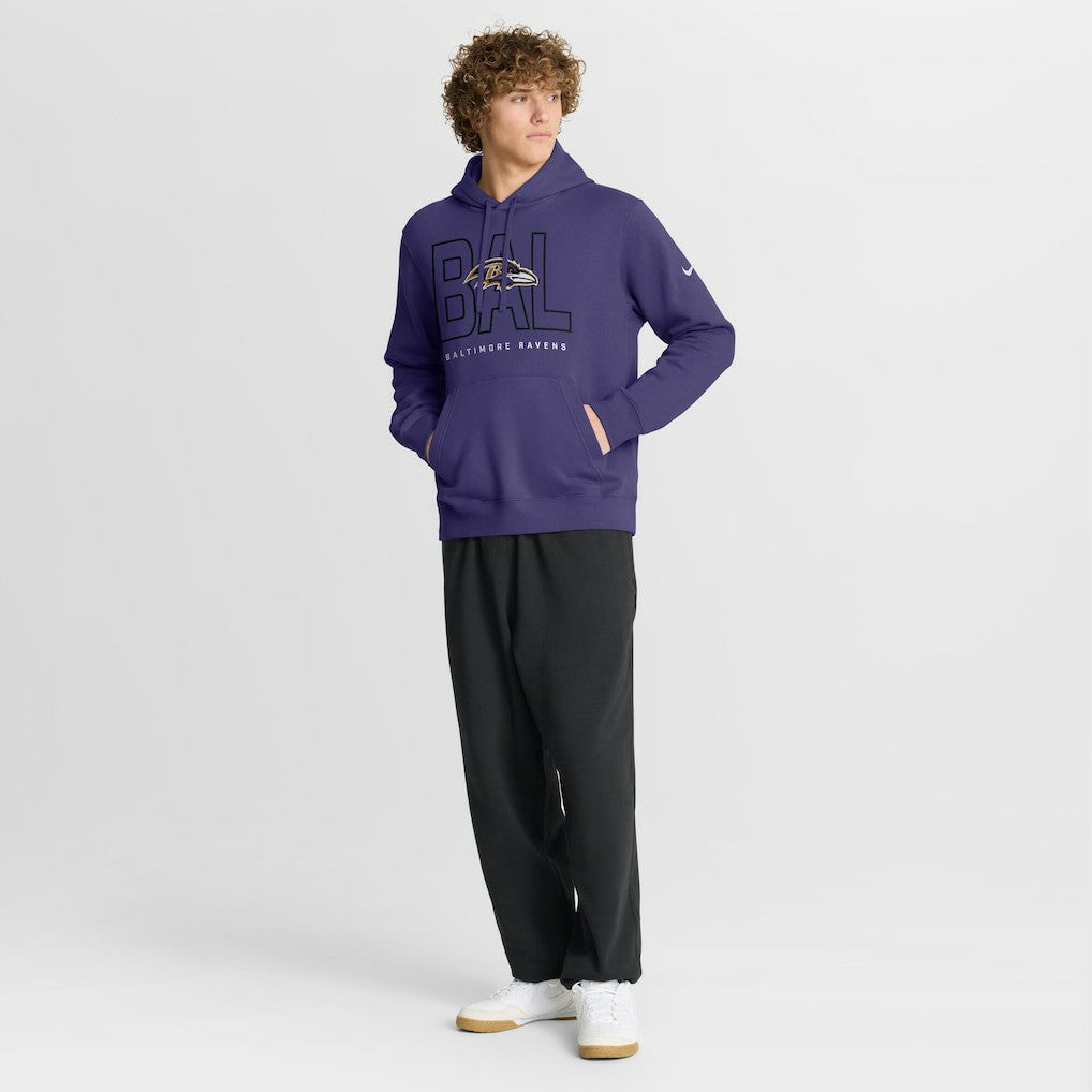 Baltimore Ravens Busted Play Club Fleece Pullover Hoodie Purple - Nike