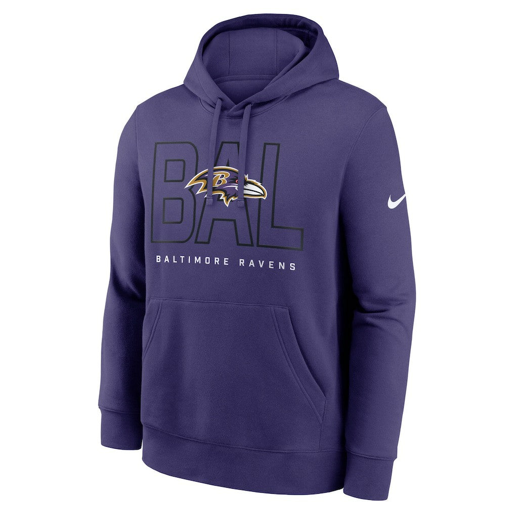 Baltimore Ravens Busted Play Club Fleece Pullover Hoodie Purple - Nike