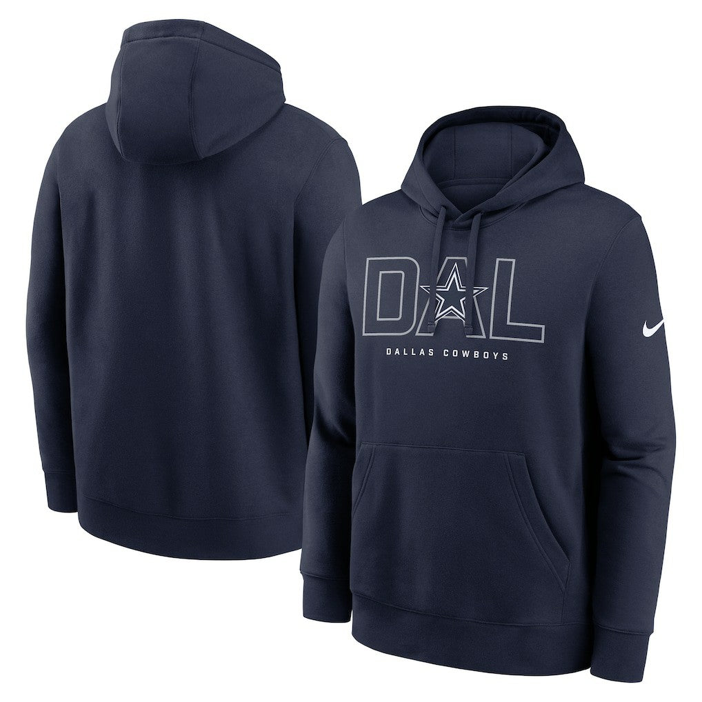 Dallas Cowboys Busted Play Club Fleece Pullover Hoodie Navy - Nike