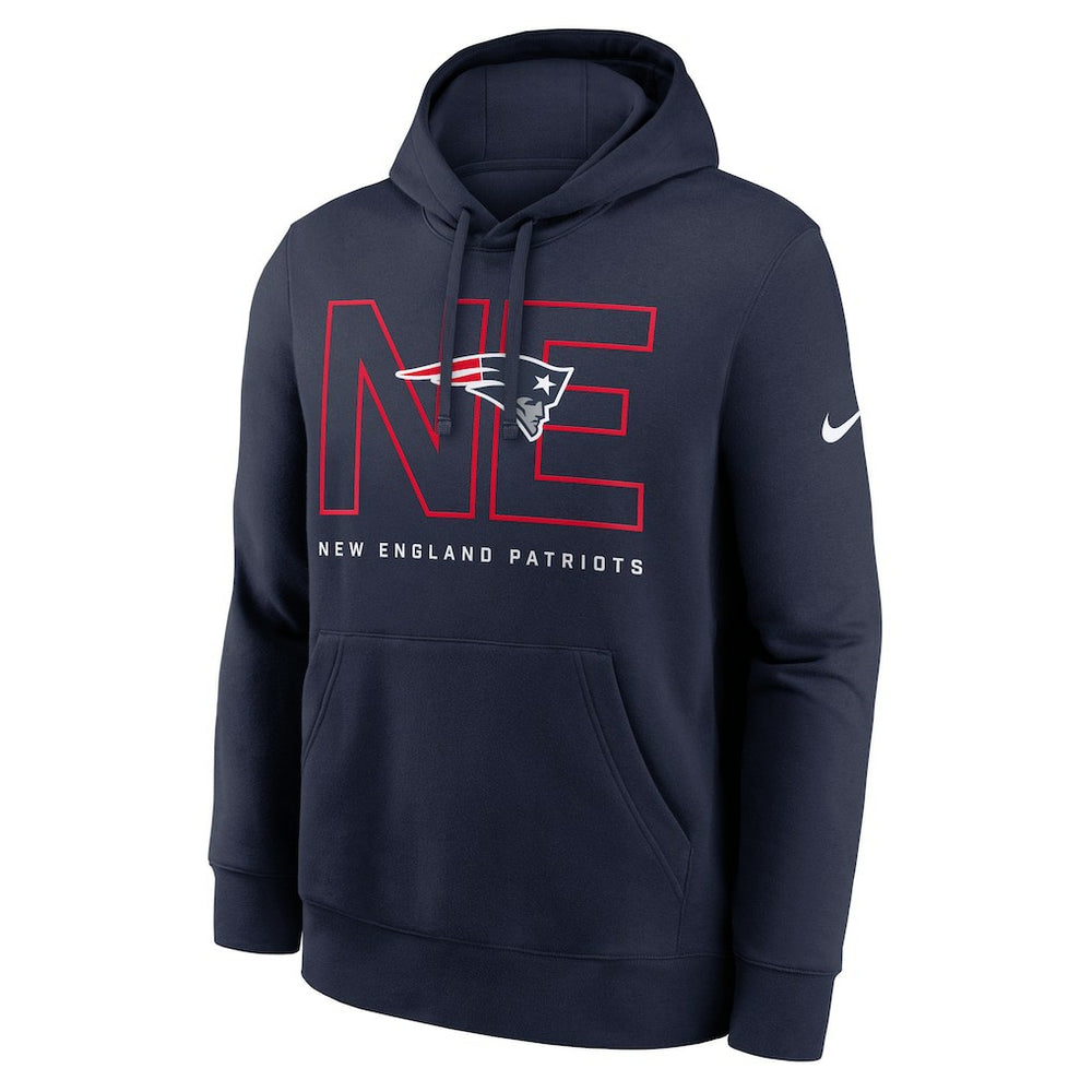 New England Patriots Busted Play Club Fleece Pullover Hoodie Navy - Nike