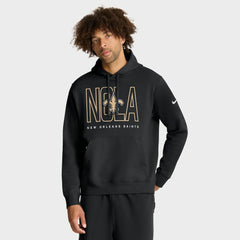 New Orleans Saints Busted Play Club Fleece Pullover Hoodie Black - Nike