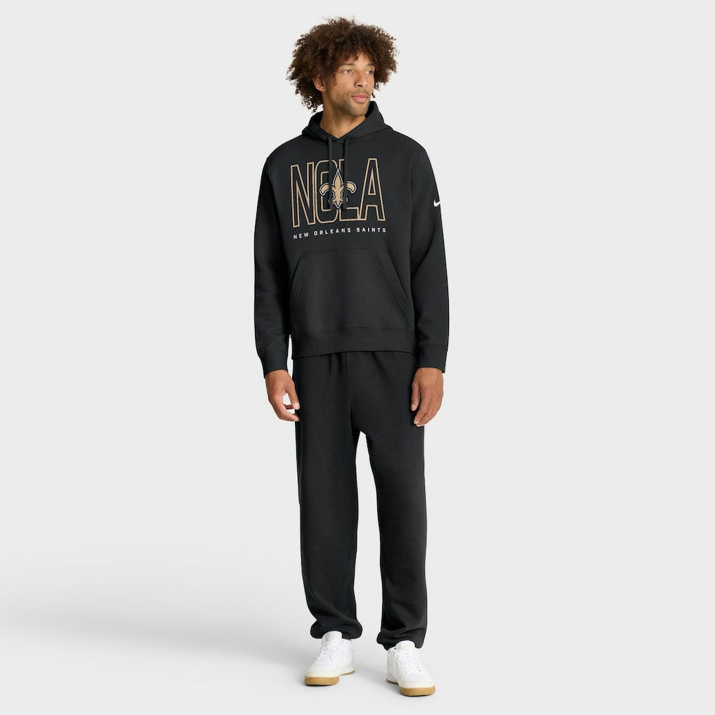 New Orleans Saints Busted Play Club Fleece Pullover Hoodie Black - Nike